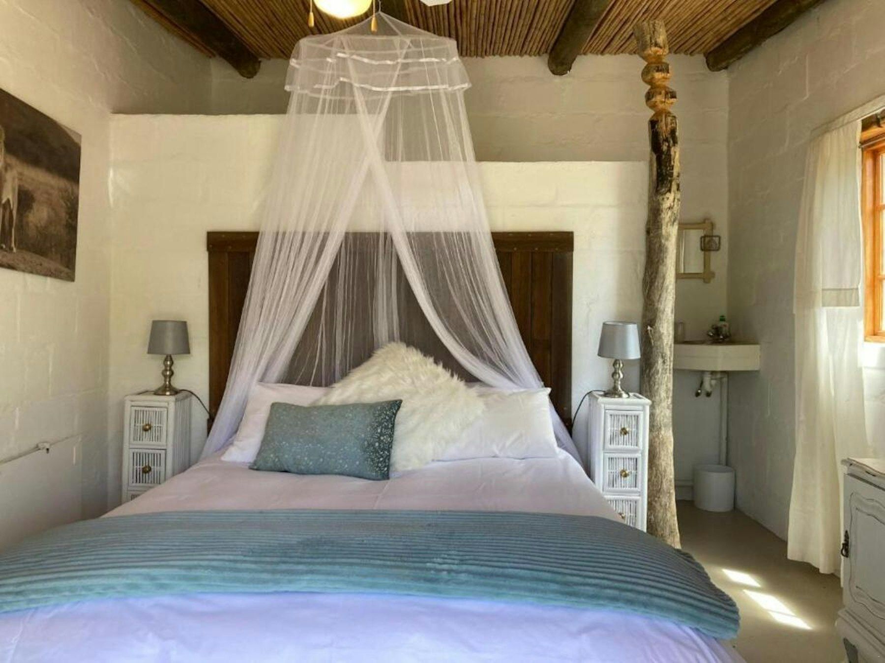 Bedroom with canopy bed